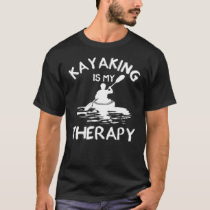 Camiseta Kayaking Black and White, Kayaking é minha terapia