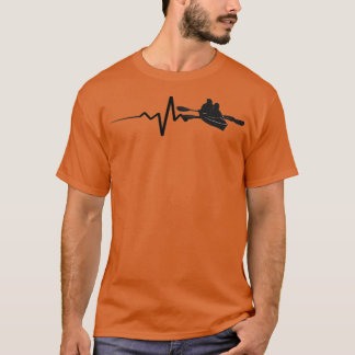 Camiseta Kayaking Canoeing Heartbeat