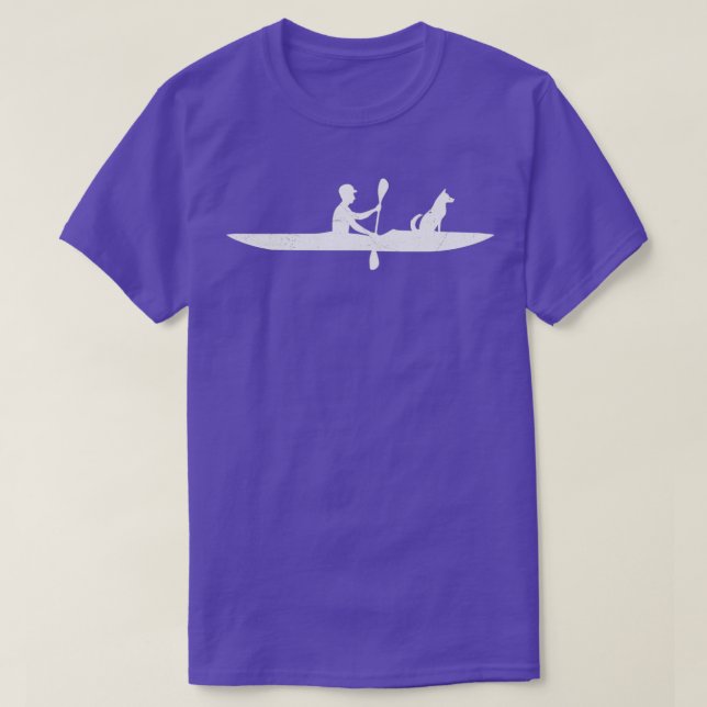 Camiseta Kayaking com cão Funny Kayak Lover Idea (2) (Frente do Design)