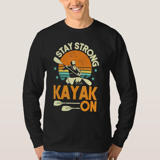Camiseta Kayaking Continue Forte Kayak No Sunset Da Volta V (Frente)