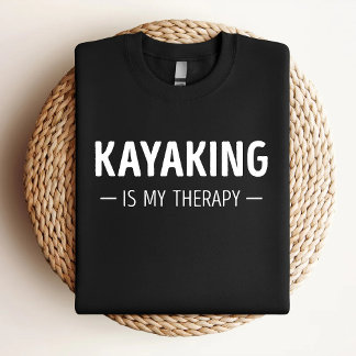 Camiseta Kayaking É Minha Terapia Engraçado Kayaking Lover