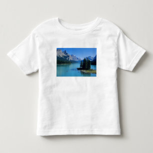 Camiseta Kayaking em Maligne Lake na Ilha Spirit