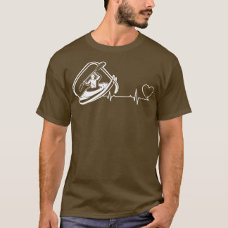 Camiseta Kayaking Heartbeat Love para o amante de Kayaking
