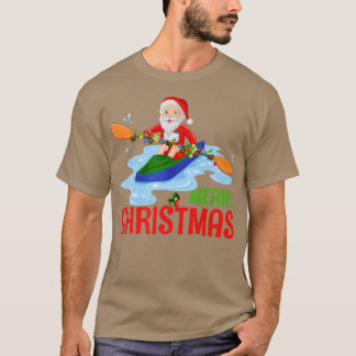 Camiseta Kayaking Lover Xmas Luz Papais noeis Engraçados Ka
