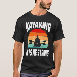 Camiseta Kayaking Me Consegue Forte Retro Paddel Junto Suns