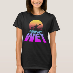 Camiseta Kayaking Me Deixa Molhado (Synthwave)