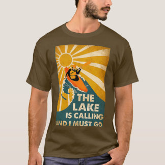 Camiseta Kayaking O Lago Está Ligando E Eu Tenho Que Ir Lon