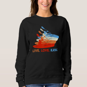 Camiseta Kayaking Paddling Canoando Kayaker Live Love Kayak
