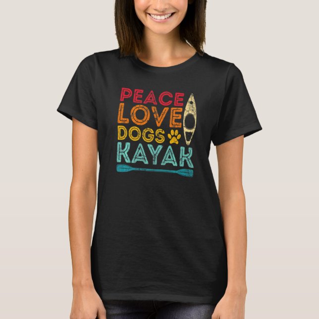 Camiseta Kayaking Peach Love Dogs Kayak (Frente)