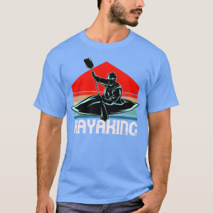 Camiseta Kayaking River Paddle Barco Vintage Kayaker