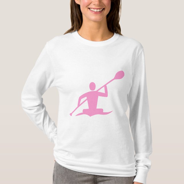 Camiseta Kayaking - Rosa (Frente)