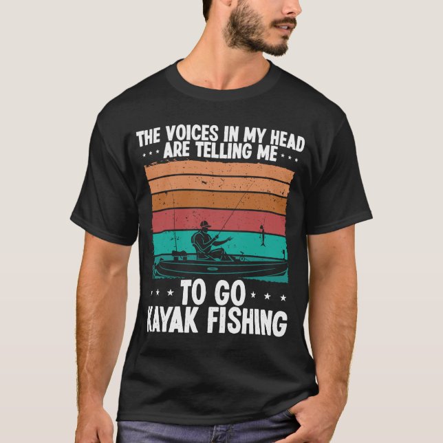 Camiseta Kayaking Voices na minha cabeça me dizendo para ir (Frente)