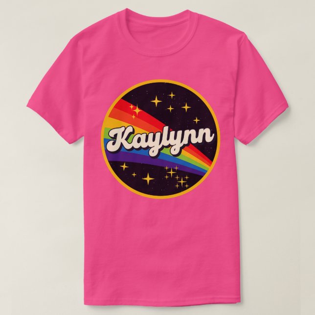 Camiseta Kaylynn Rainbow No Space Vintage Style (Frente do Design)