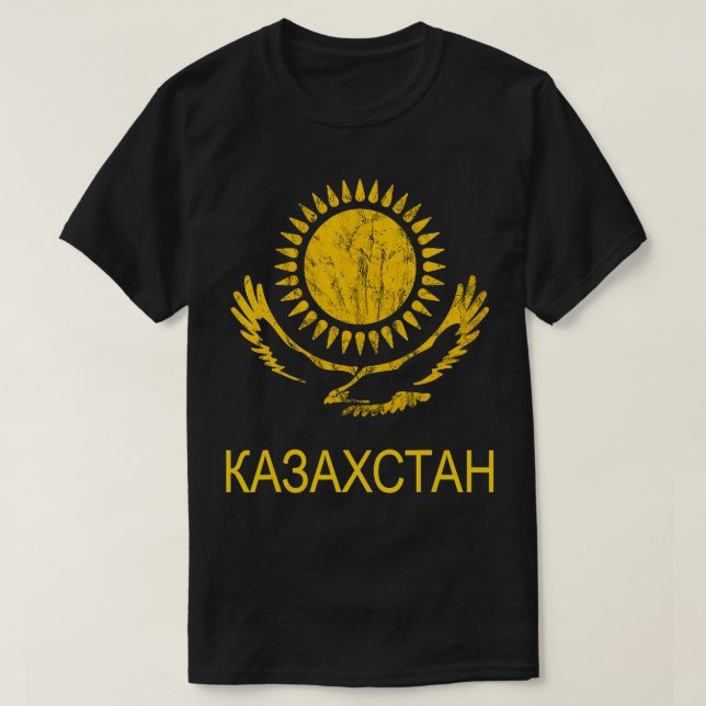 Camiseta Kazakhstan Eagle Kazakh Roots Kazak Roots Kazakhst (Frente do Design)