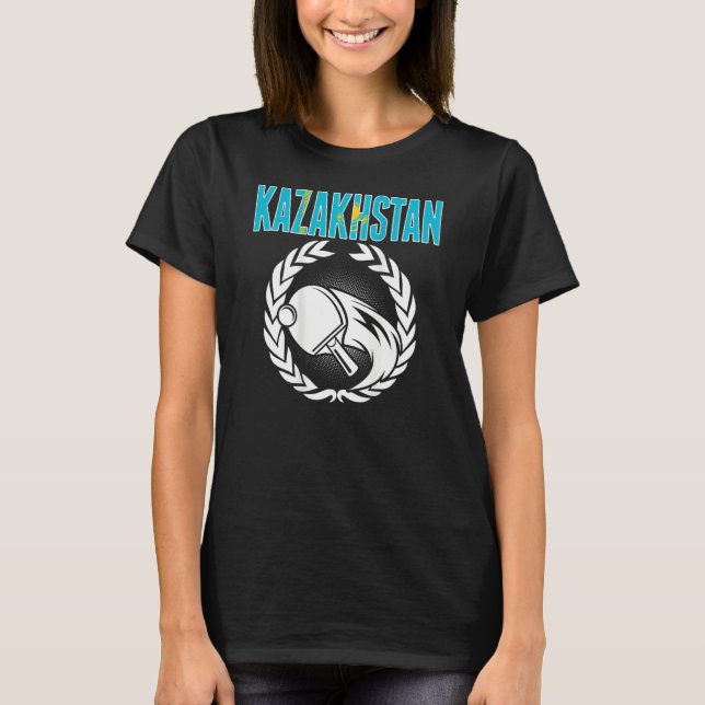 Camiseta Kazakhstan Ping Pong  Support Kazakhstani Table Te (Frente)