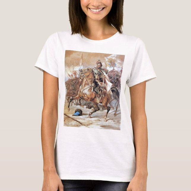 Camiseta Kazimierz Pulaski na carga (Frente)