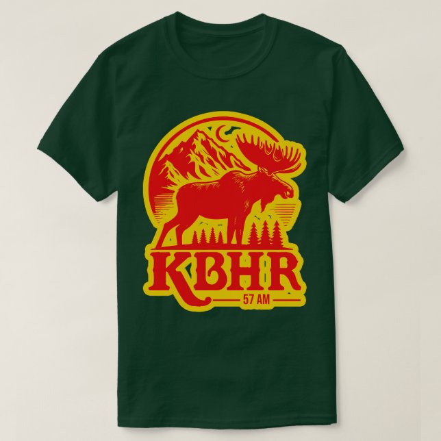 Camiseta KBHR 57 AM Exposição ao Norte Radio Station TSirt (Frente do Design)