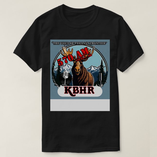 Camiseta KBHR Moose na saída do microfone (Frente do Design)