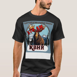 Camiseta KBHR Moose na saída do microfone