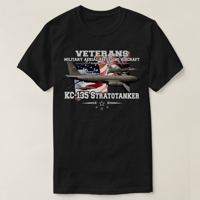 Camiseta KC135 Avião de reabastecimento aéreo militar de Es (Frente do Design)