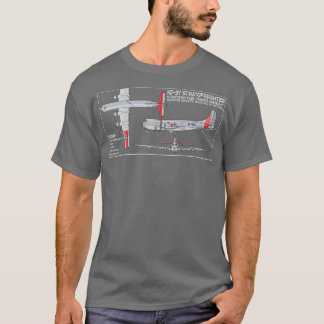 Camiseta KC97 Stratofreighter American Tanker Aircraft Diag