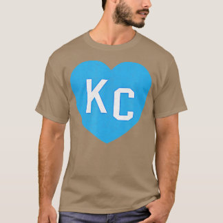 Camiseta KC Blue Heart Kc Kansas City 2 - Letra KC Love Blu