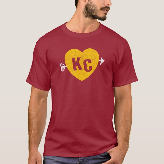 Camiseta KC Red & Yellow Heart & Arrow KC (Frente)