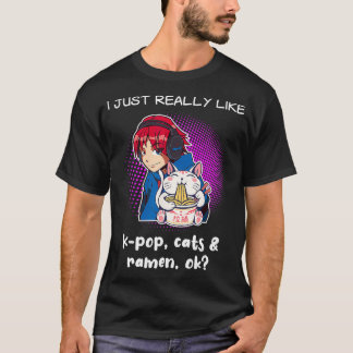 Camiseta KCat Ramen Ramen Noodles Gatos Música Coreana