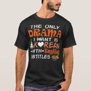 Camiseta KDrama joga coreano com legendas em inglês estranh