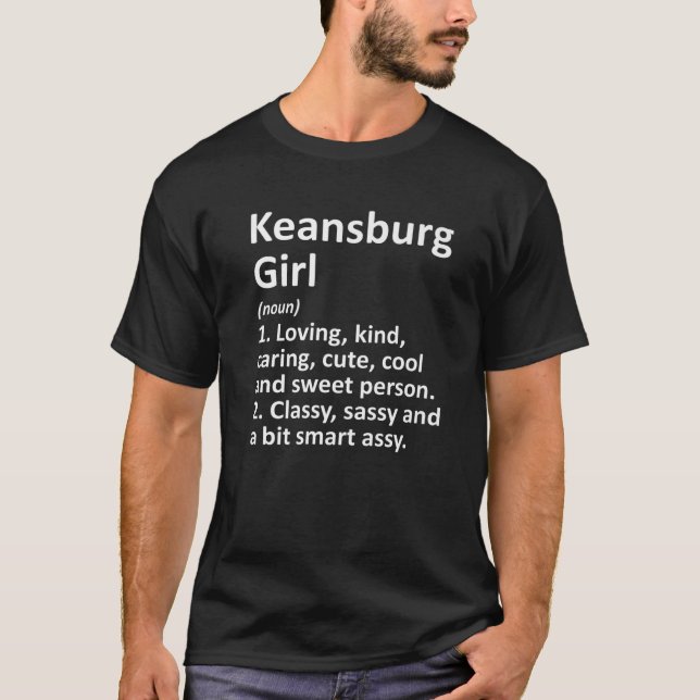Camiseta KEANSBURG GIRL NJ NOVA JERSEY Funny City Raízes (Frente)