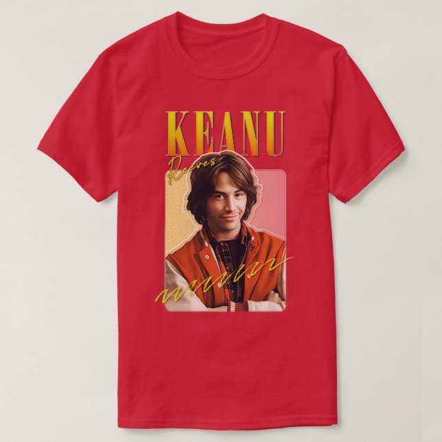 Camiseta Keanu Reeves Estilo 90s - Design estético original (Frente do Design)
