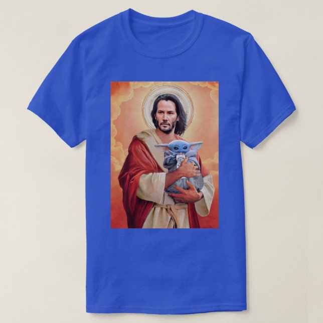 Camiseta Keanu reeves segurando uma (Frente do Design)
