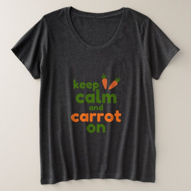 Camiseta Keep Calm and Carrot On (Frente do Design)