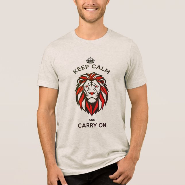 CAMISETA KEEP CALM AND CARRY ON D02 (Frente)
