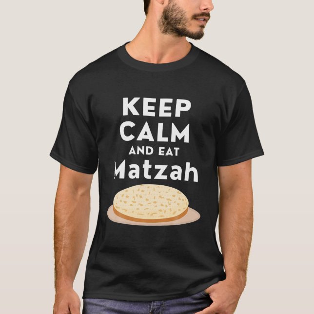 Camiseta Keep Calm And Eat Matzah Passover Quote Matzah Pla (Frente)