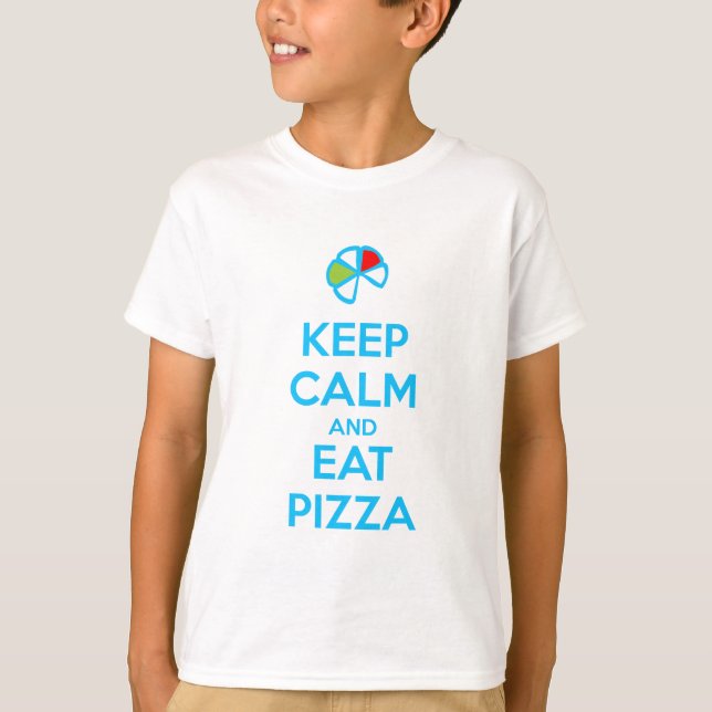 Camiseta Keep Calm and Eat Pizza 1 (Frente)