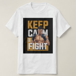 Camiseta Keep Calm and Fight – MMA Fighter Tee