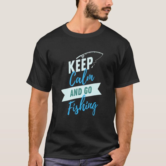 Camiseta Keep Calm And Go Fishing Ocean Summer Dad (Frente)