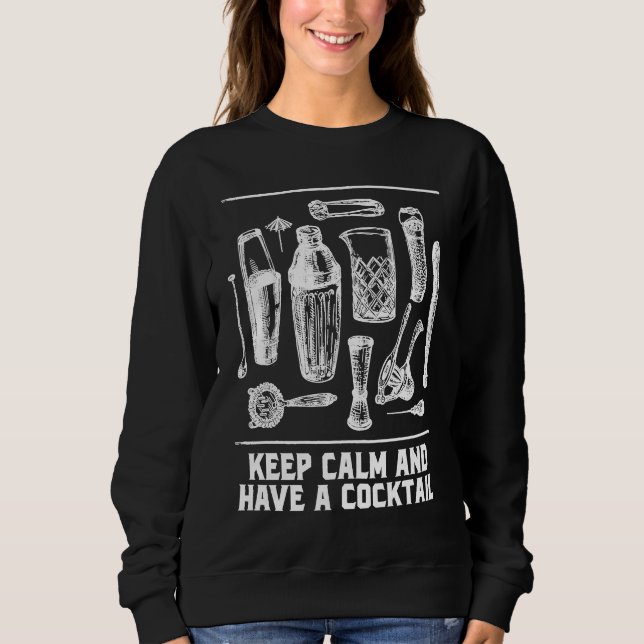 Camiseta Keep Calm and Have a Cocktail Bartender Sayings Ba (Frente)