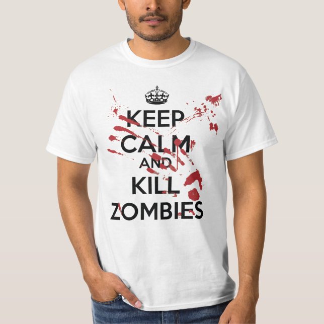 Camiseta Keep Calm and Kill Zombies (Frente)