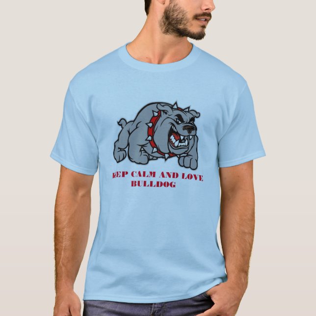 CAMISETA KEEP CALM AND LOVE BULLDOG (Frente)
