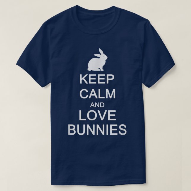 Camiseta Keep calm and love Bunnies  (Frente do Design)