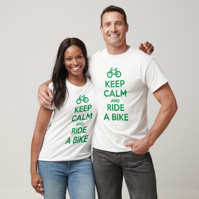 Camiseta Keep Calm and Ride a Bike (Unissex)