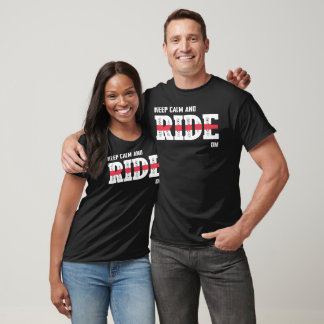 Camiseta Keep Calm and Ride On Biker Inspirational Riding
