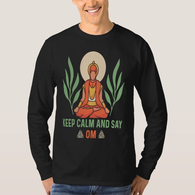Camiseta Keep Calm and Say OM Yoga  1 (Frente)
