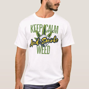 CAMISETA KEEP CALM AND SMOKE WEED