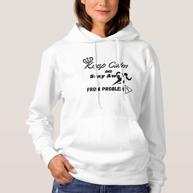 Camiseta Keep Calm and Stay Away From Problem Crown Runner  (Frente)