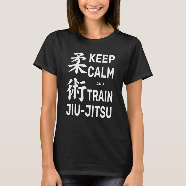 Camiseta Keep Calm And Tain Jiu Jitsu Brazilian Jiu Jitsu (Frente)