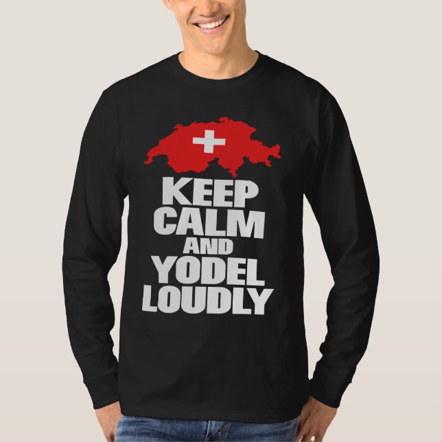 Camiseta Keep calm and yodel folklore lovers novelty (Frente)