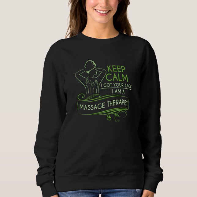 Camiseta Keep Calm I Got Your Back Back Massage Therapist (Frente)